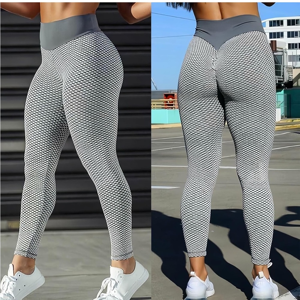 Butt Lifting Gray High-Waisted Leggings
